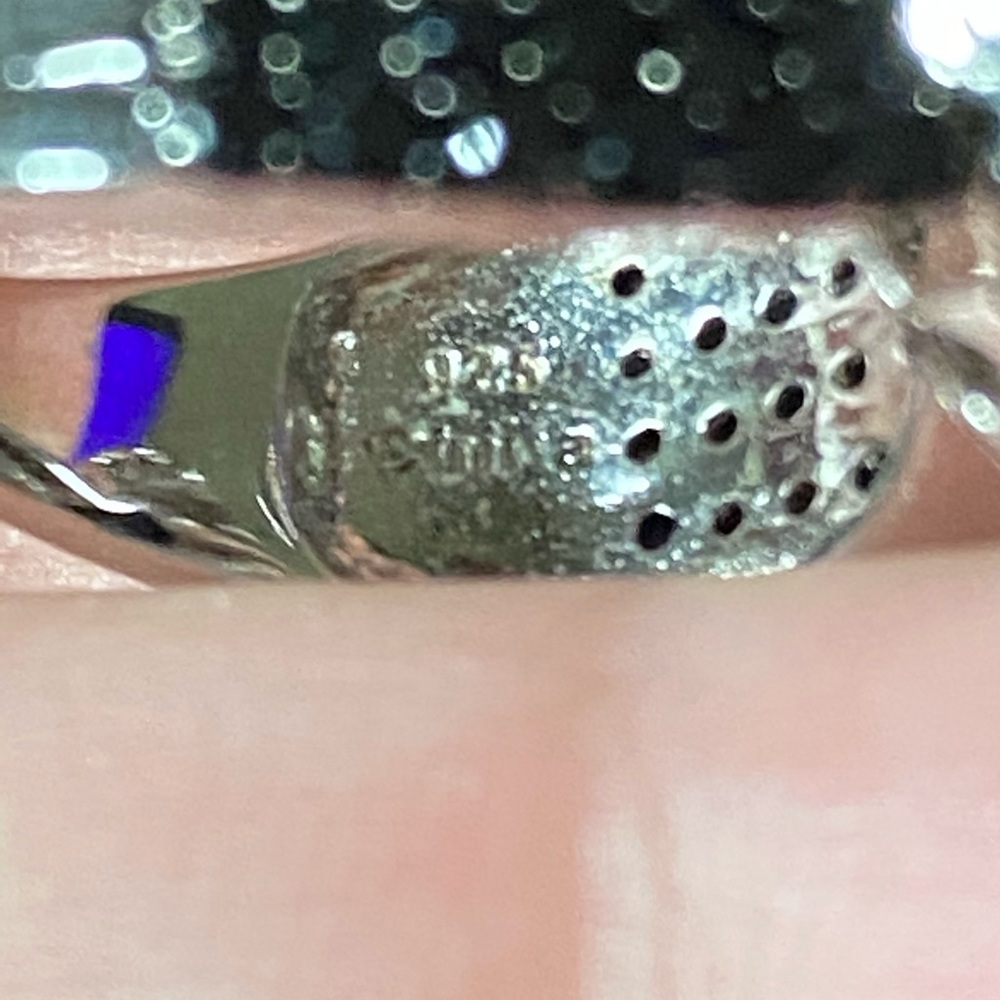 NWOT BLACK SPINEL STERLING RING - Picture 3 of 11